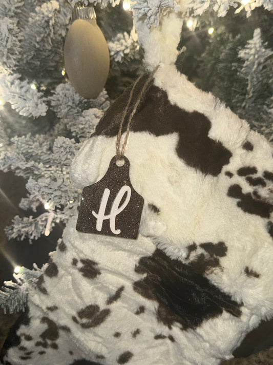 Western Cow Ear Tag Stocking Tag🐮